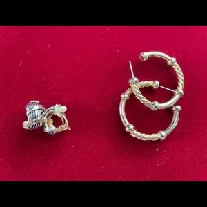 Vintage lot of clip-on and post-back costume earrings